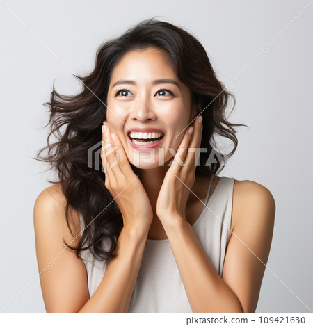 Happy woman AI generated 109421630