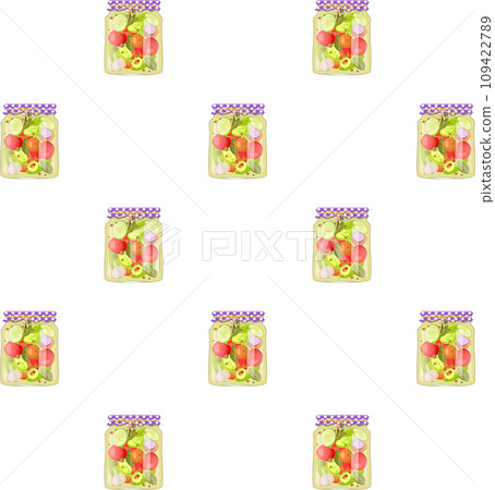 Canning vector illustration. Jars filled with canned goods, visual feast embodying spirit preservation Food storage, sanctuary for conservation homemade culinary wonders Seasoning, silent partner Canning vector illustration. Jars filled with canned goods, visual feast embodying spirit preservation Food storage, sanctuary for conservation homemade culinary wonders Seasoning, silent partner 109422789