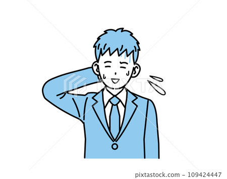 一個看起來不耐煩、心煩意亂和困擾的國中和高中男孩 一個看起來不耐煩、心煩意亂和困擾的國中和高中男孩 109424447