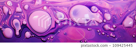 Fluid oil texture. Black and pink background. Background concept. Generative AI 109425445