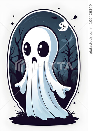 a White Ghost, Cute Little Ghost a White Ghost, Cute Little Ghost 109426349