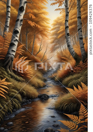 panorama of beautiful countryside, landscape panorama of beautiful countryside, landscape 109426376