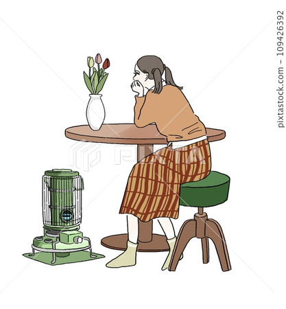 Girl with a cane 109426392