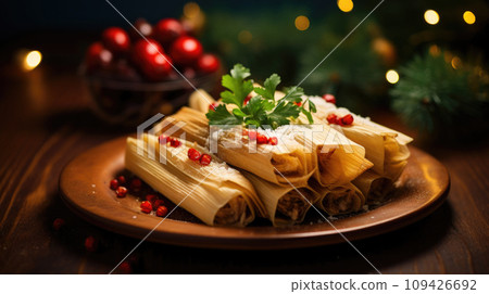 tamale A flavorful addition to the Christmas table, a beloved Mexican tamale A flavorful addition to the Christmas table, a beloved Mexican 109426692