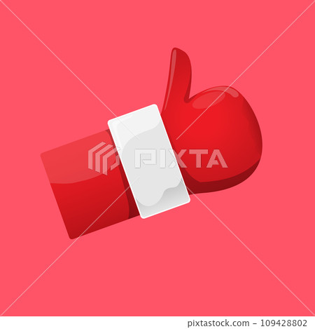 Santa Claus like icon vector illustration isolated on pink background. thumbs up hand santa symbol. Santa hand like Santa Claus like icon vector illustration isolated on pink background. thumbs up hand santa symbol. Santa hand like 109428802