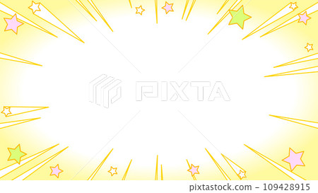 橫幅材料壁紙集中線條黃色/黃色 ver. 109428915