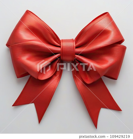 Red bow on a white background. Red bow on a white background. 109429219