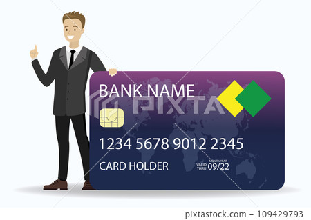 young caucasian businessman holding credit card, young caucasian businessman holding credit card, 109429793