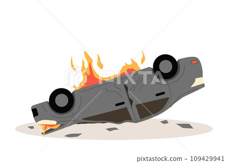 Car accident. Crash, collision at road traffic. Auto collision. Damaged vehicles, road accident collision Car accident. Crash, collision at road traffic. Auto collision. Damaged vehicles, road accident collision 109429941