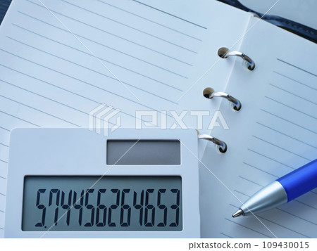 A notebook placed on the table A notebook placed on the table 109430015