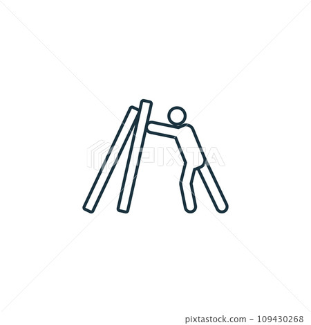 Resilience outline icon. Monochrome simple sign from mental health collection. Resilience icon for logo, templates, web design and infographics. Resilience outline icon. Monochrome simple sign from mental health collection. Resilience icon for logo, templates, web design and infographics. 109430268