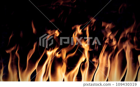 Flames texture background on a black background Flames texture background on a black background 109430319