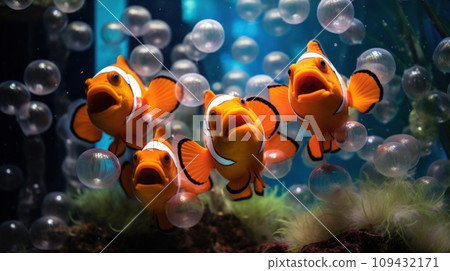 clown fish in the tank 109432171