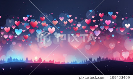 colorful heart shaped background 109433409