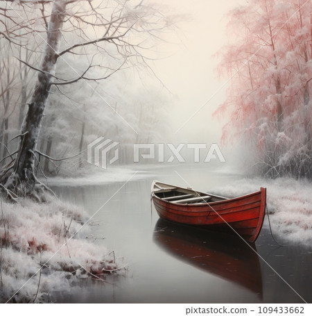 images for boats, snow, i tid, river, boats, 109433662