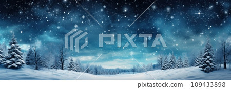 snowy forest landscape with falling snow animation, snowy forest landscape with falling snow animation, 109433898