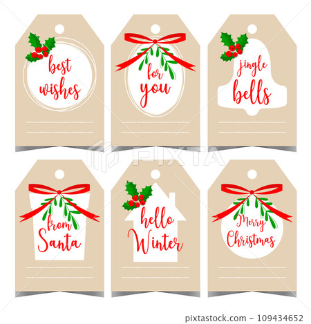 Christmas wish list for children to fill out and send to Santa Claus at the North Pole. Blank Christmas letter or postcard template with Santa portrait and classic air mail frame. 109434652