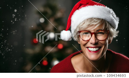 AI-generated content. Portrait of Santa Woman 109434693