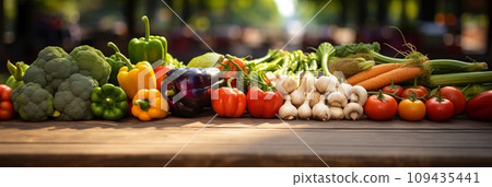 Seasonal vegetables at a street outdoor market 109435441