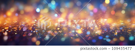 Blurred background with confetti and sparkles Blurred background with confetti and sparkles 109435477