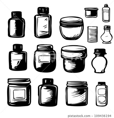 Collection of hand drawn flowers and plants. Monochrome vector illustrations in sketch style. Isolated floral elements. Collection of hand drawn flowers and plants. Monochrome vector illustrations in sketch style. Isolated floral elements. 109436194