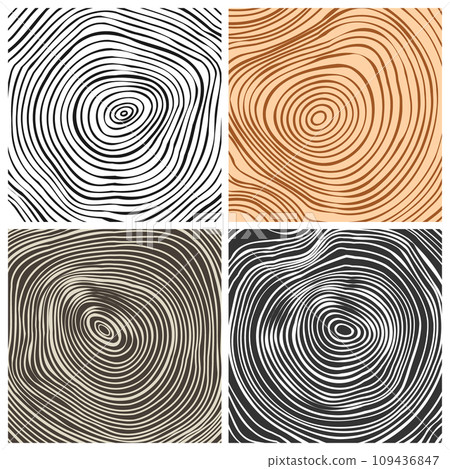 Tree trunk cut textures, pine or oak slice. Sawn timber, wood. Brown wooden texture with tree rings. Hand drawn sketch. Vector illustration Tree trunk cut textures, pine or oak slice. Sawn timber, wood. Brown wooden texture with tree rings. Hand drawn sketch. Vector illustration 109436847