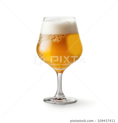 A glass of bright craft beer. A glass of bright craft beer. 109437411