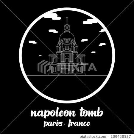 Circle icon line Napoleon Tomb. vector illustration 109438527