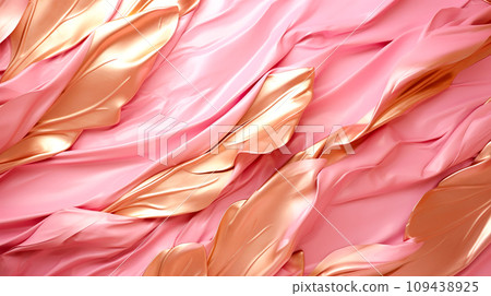 Pink and gold shiny texture background "AI generated image" 109438925