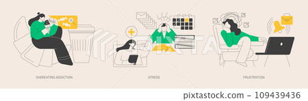 Mental problem abstract concept vector illustrations. Mental problem abstract concept vector illustrations. 109439436