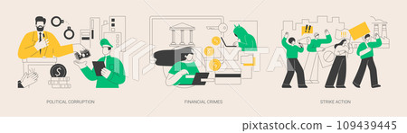 Scandal news abstract concept vector illustrations. 109439445