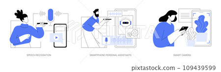 Artificial Intelligence technology use isolated cartoon vector illustrations se 109439599