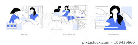 Beauty salon isolated cartoon vector illustrations se 109439660