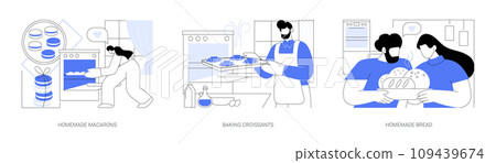 Baking at home isolated cartoon vector illustrations se 109439674