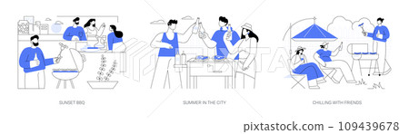 Outdoor BBQ isolated cartoon vector illustrations se Outdoor BBQ isolated cartoon vector illustrations se 109439678