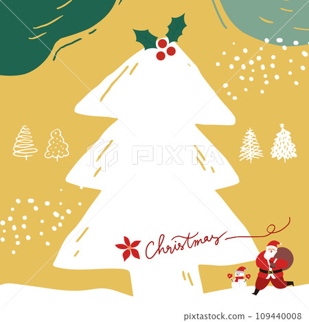 Merry Christmas Santa Claus note paper background vector illustration. 109440008