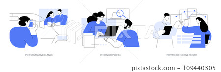 Private detective isolated cartoon vector illustrations se 109440305