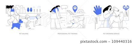 Pet care services isolated cartoon vector illustrations se Pet care services isolated cartoon vector illustrations se 109440316
