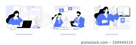 On-demand services isolated cartoon vector illustrations se 109440319