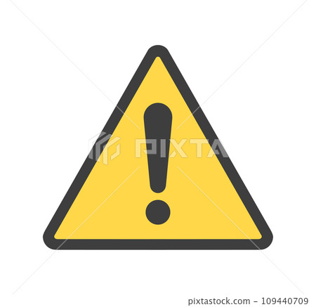 Yellow and black|Simple warning mark Yellow and black|Simple warning mark 109440709