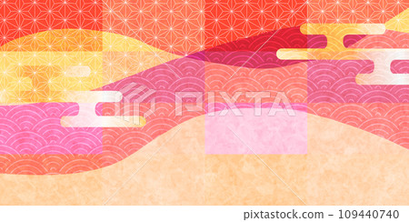 Japanese paper pattern colorful background 109440740