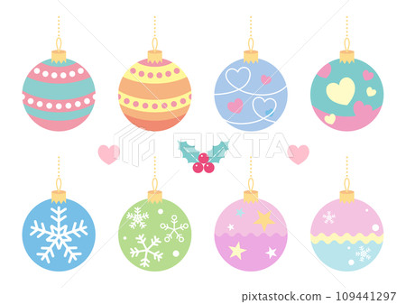 Cute matte Christmas ball set 109441297
