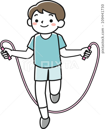 一個跳繩的男孩 一個跳繩的男孩 109441730
