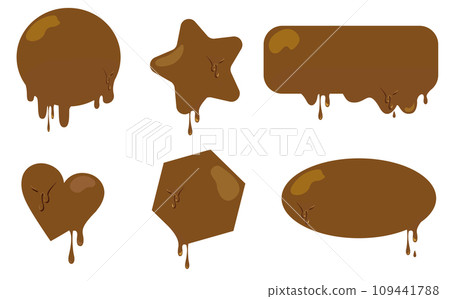 melted chocolate frame set 109441788
