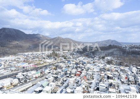 Winter residential area (aerial photography) 109442139