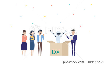 Companies that introduced AI to promote DX and employees who are happy with the increase in productivity 109442238