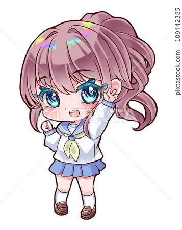Girl with ponytail [mini character] 109442385