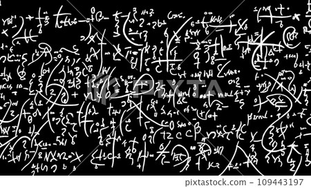 一塊寫有虛構人物的板。黑色背景，純白色字符。AI 生成的圖像。 109443197