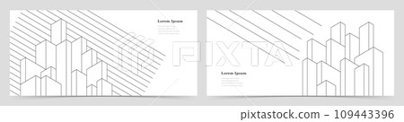 geometry abstract architecture technology business background set 109443396