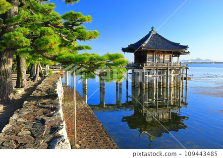 [滋賀縣] 浮見堂（萬月寺）晴空萬裡 109443485